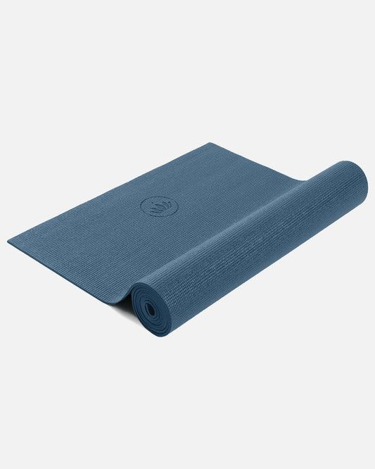Standard Extra lang Extra long Marine Blue - Yogamatte Mudra Studio front aufgerollt | Lotuscrafts