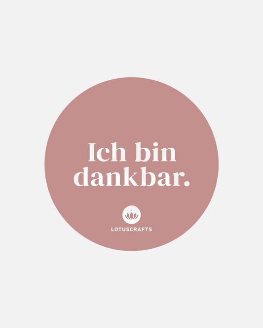 Yogamatten-Sticker "Ich bin dankbar"