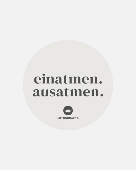 Yogamatten-Sticker "einatmen. ausatmen."