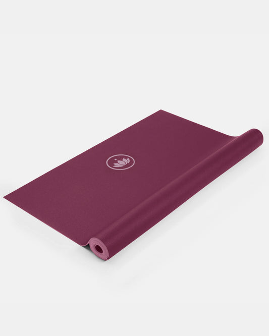 Dark Cranberry - Arise Travel Yogamatte aus Naturkautschuk Top View | Lotuscrafts