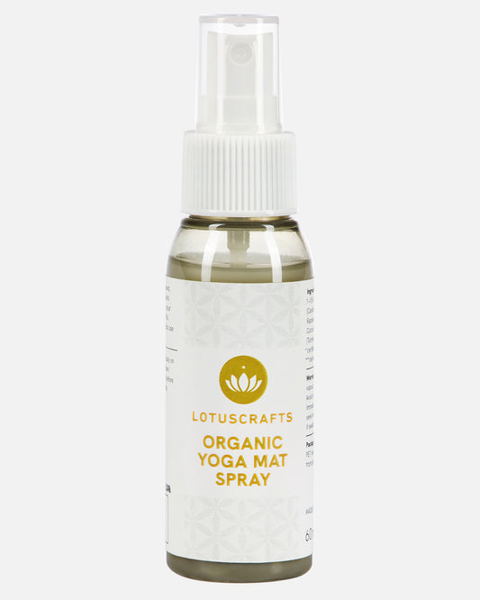 60ml - Nahansicht Yogamatten Reinigungsspray in Plastikflasche mit Sprühverschluss | Lotuscrafts