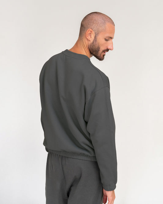 Anthrazit - Anthracite Lotuscrafts Yoga Sweater Men Back