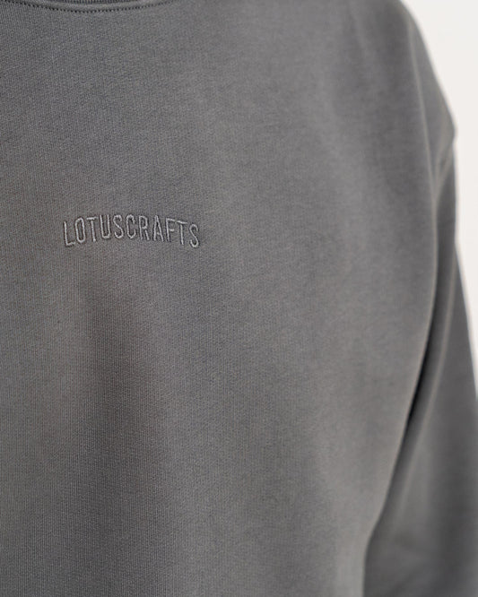 Anthrazit - Anthracite Lotuscrafts Yoga Sweater Men Details Logo