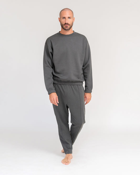 Anthrazit - Anthracite Lotuscrafts Yoga Sweater Men Full Body