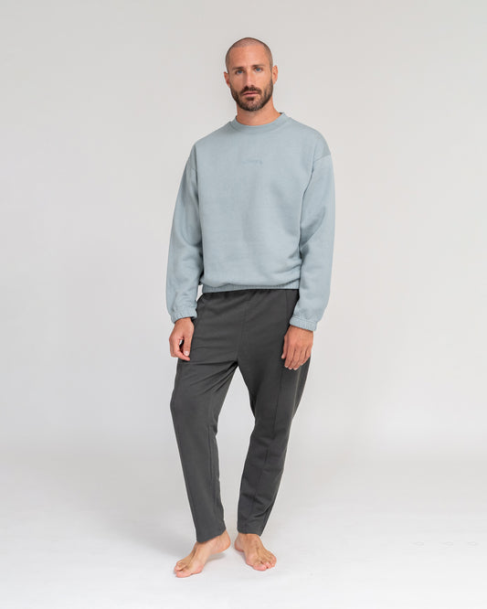 Stone Blue - Lotuscrafts Yoga Sweater Men Front Full Body