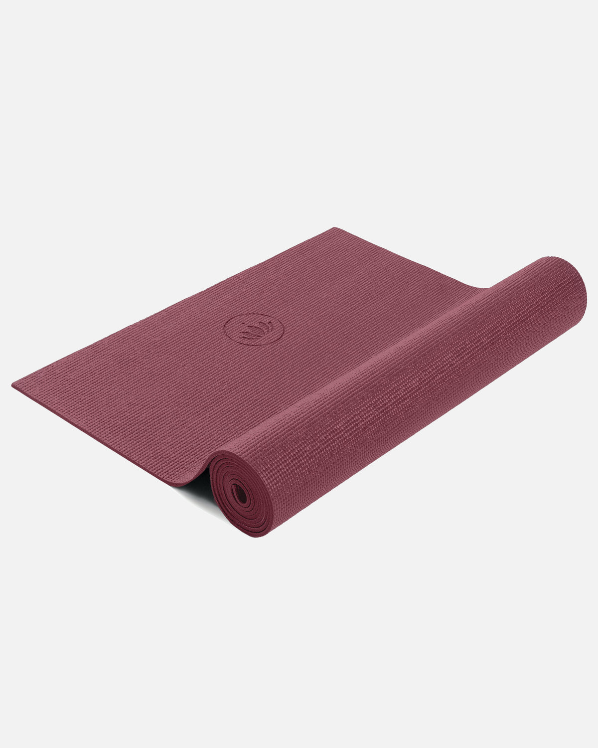 Aubergine - Standard Extra lang Extra long  Yogamatte Mudra Studio front aufgerollt | Lotuscrafts
