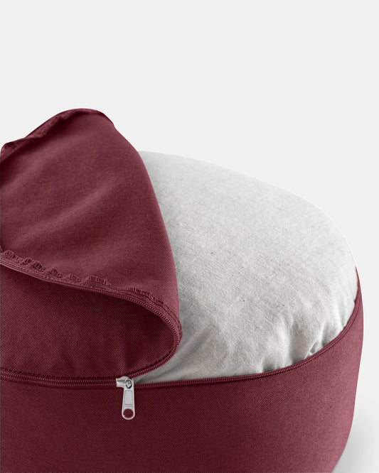 Housse pour coussin de méditation Lotus (H : 15 cm) - Sans broderie