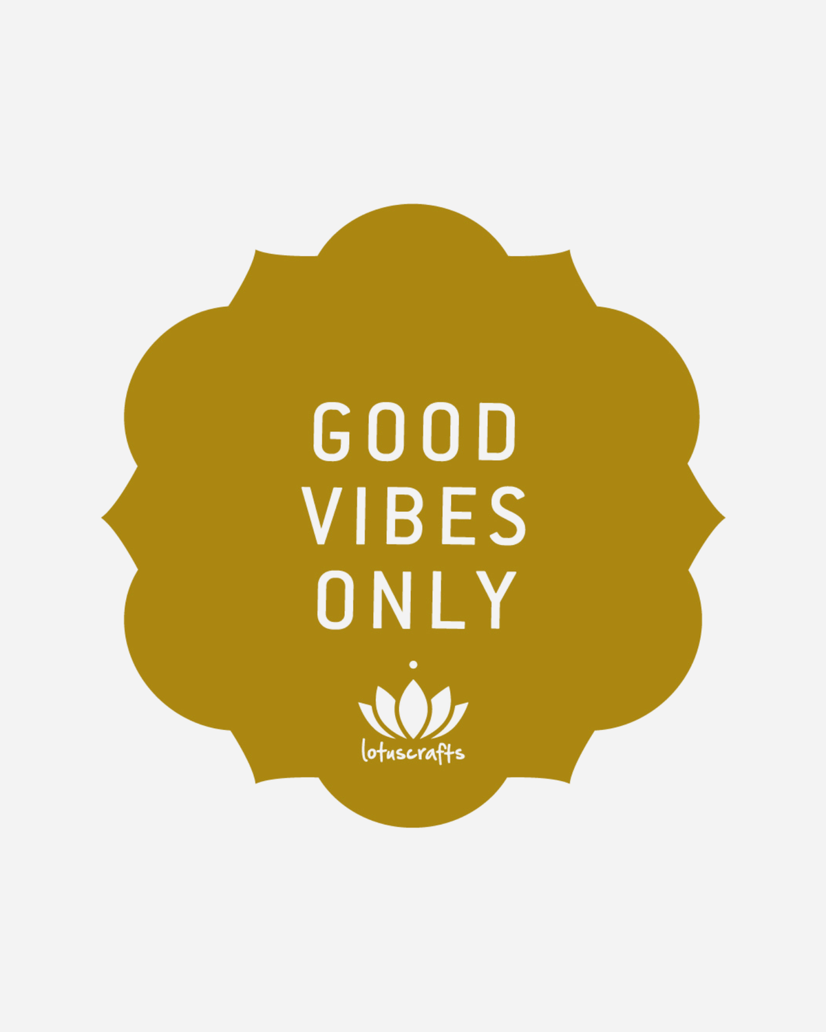 Yogamatten-Sticker "good vibes only"