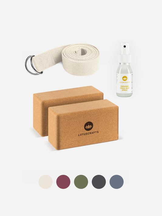 Yoga Zubehör + Reinigungs Set