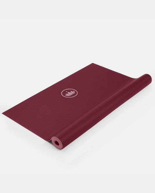 Dark Cranberry - Arise Travel Yogamatte aus Naturkautschuk Top View | Lotuscrafts