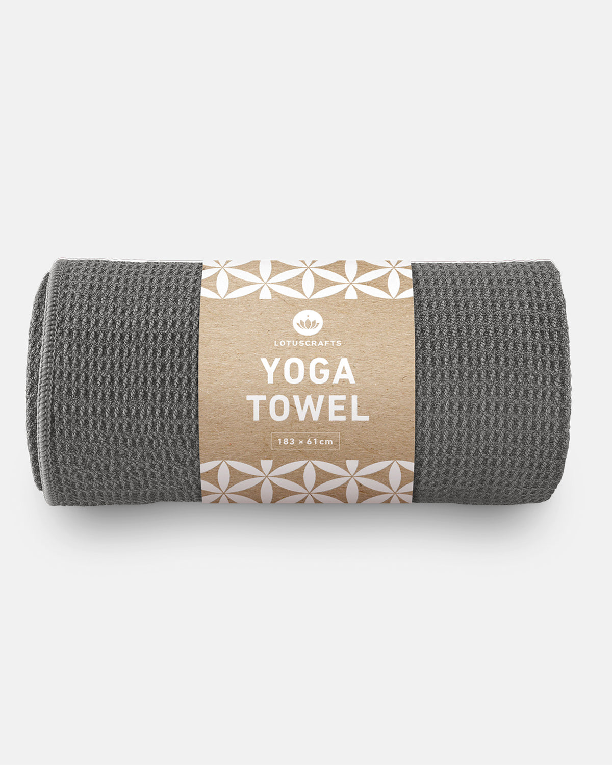 Anthrazit - Yogahandtuch Frontansicht Anthracite